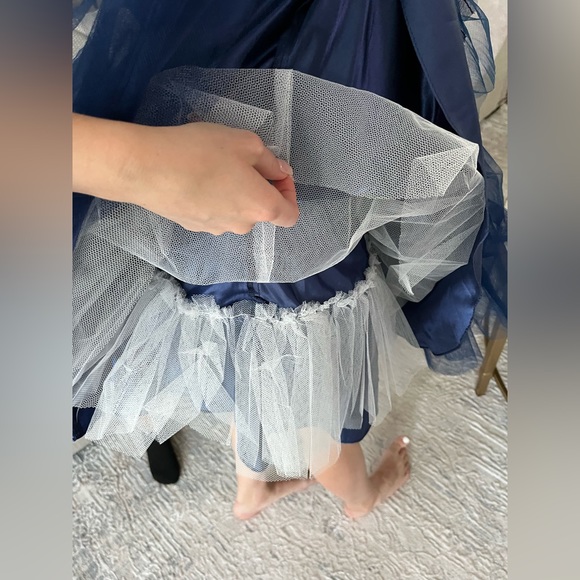 Navy blue short dress, perfect for graduation, a wedding guest, birthday, prom… - Picture 8 of 12